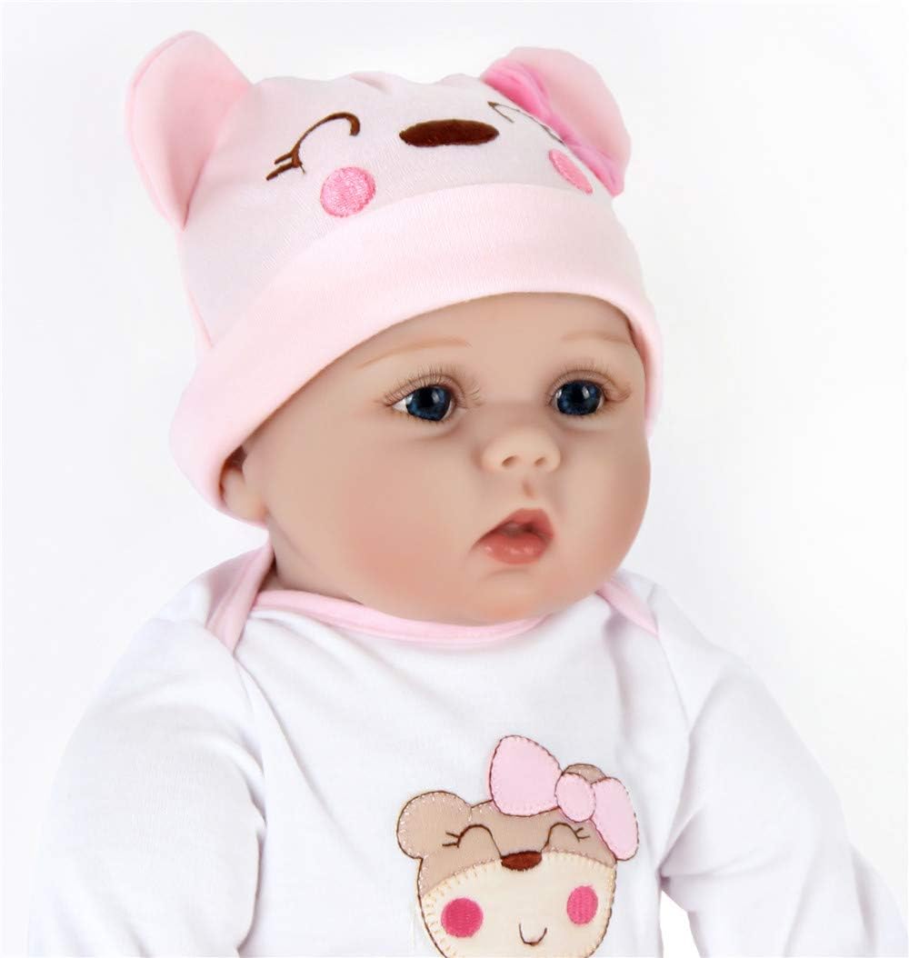 MAIHAO Reborn Baby Dolls Smile Girl Realistic Toddler Silicone Vinyl Babies Pink Outfit 20 Inch Newborn Babies Toys For Kids - Image 3
