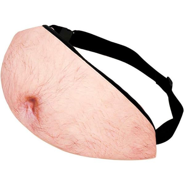 thumbnail interactive-video image 1 of 3D Printed Waist Pack Dad Bag Funny Beer Belly Fanny Pack - Adjustable Waist Pack For Men & Women Funny Spoof Gift Bag 1 of 13