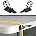Viaky 50 Pcs Black Nylon Cable Straps, Adjustable Self Adhesive Cable Ties Cable Management Organizer Wire Holder Clamps