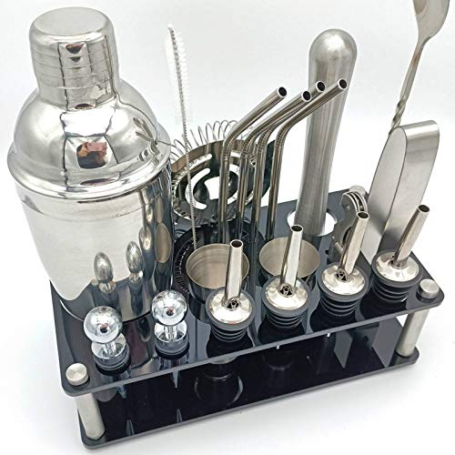 Peng sounded Cocktail-Barkeeper-Set, 20-teilig, Boston Shaker, Mixer, Barzubehör für Zuhause und Bar, Bar-Werkzeuge für… – Bild 3