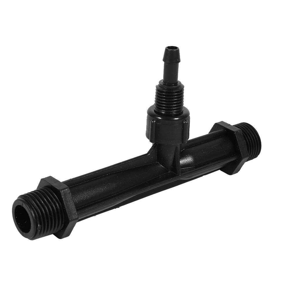 Fertilizer Injector Tube,Garden Fertilizer Injector Tube 1/2" 3/4” 1” Inch Agriculture Garden Fertilizer Mixer Injector Agriculture Tool Plastic Black(1/2 inch)