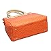 Hynes Victory Ostrich Top Handle Handbag (Orange)