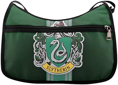Classic Everyday Hobo Female Women Hobo Shooulder Bags Cross-Body Handbag with Green Slytherin Harry Potter Print