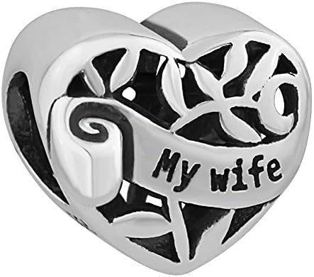 I Love You Family Tree of life Heart Authentic 925 Sterling Silver Bead Fits European Charms (My Wife)