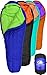 Hyke & Byke Eolus 0°F Cold Weather Mummy Hiking & Backpacking Sleeping Bag - Goose Down 800 FP 4 Season Sleeping Bags for Adults - Ultralight with Compression Stuff Sack (Blue/Lime Green, Regular)