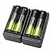 FTXJ 4PC Rechargeable 5800mAh Li-ion 18650 3.7V Battery + 2PC Charger