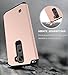 ATUS - Hybrid Dual Layer Hard Cover TPU Skin Case with Tempered Glass Screen Protector Compatible with LG Stylo 2 Plus (Rose Gold/Black)