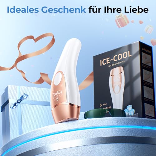 Beauris IPL Hair Removal Device with Ice Cooling System, 21J and 9 Energy Levels for More Efficient Laser Hair Removal, 999,900 Flashes IPL Hair Removal Device for Women, Armpits, Bikini, Legs, Body
