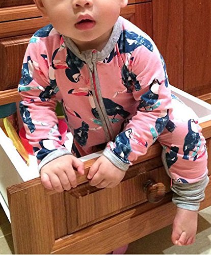 SRYSHKR Clearance Infants Baby Long Sleeves Cotton Set Love Pattern Trousers Hat Three-piece Suit (S, Red)