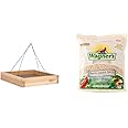 Nature's Way Bird Products CWF3 Cedar Platform Tray Bird Feeder 12" x 12" & Wagner's 57075 Safflower Seed Wild Bird Food, 5-Pound Bag