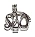 Elephant Bead Cage - Old School Geekery TM Brand Jewelry Making Supplies - Hollow Silver Plated Bead Cage Pendant - Add your own Pearls, Stones, Rock to Cage, or add Perfume and Essential Oils to Create a Scent Diffusing Necklace
