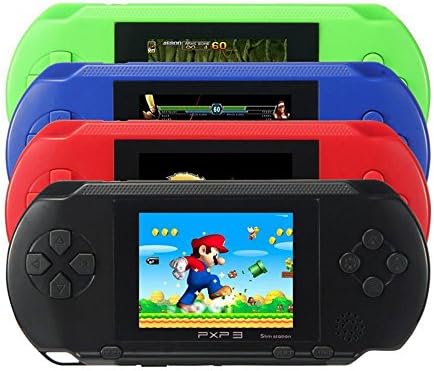 SkyGold 16 bit Handheld Game Console Portable Video Game 150 Games Retro Megadrive PXP（Black）