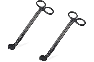 MZYENU 2 Pcs Candle Wick Trimmer 2024 Updated, Wick Cutter Scissors Trimmers Clipper for Safely Remove The Candle Wick, Matte Black