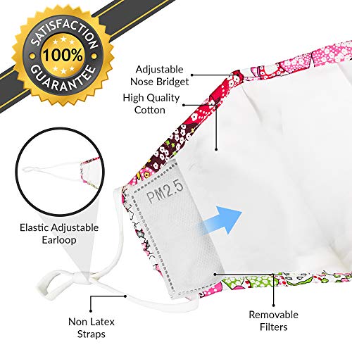 Anti Dust Face Mouth Cover Mask Respirator - Dustproof Anti-bacterial Washable - Reusable masks Respirator Comfy - Cotton Germ Protective Breath Healthy Safety Warm Windproof Mask(MIX Pink)