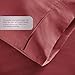 HC COLLECTION Bed Sheets Set Queen with 2 Pillowcases, Hotel Luxury Platinum 1800 Series Brushed Microfiber Deep Pocket Fitted Sheet, Fade Resistant Ultra Soft 4 Pcs Bedding for Hot Sleepers, Burgundy