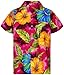 V.H.O Funky Hawaiian Shirt, Bigflower, Pink, XL