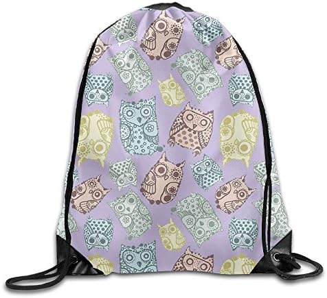 YINGGAIH Funny Owls Drawstring Backpack Travel Sackpack Gym Bag Portable Daypack