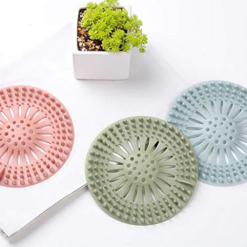 Samoii Hair Catcher Durable Silicone Shower Drain Covers Easy to Install and Clean Suit for Bathroom Bathtub and Kitchen 5 Pack