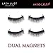 LashLust False Magnetic Eyelashes Premium Set (4 Pcs). Dual Magnets, No Glue, Magic 3D Fake Lashes Extension. Ultra Soft, Natural Look and Handmade. Long and Thick. One Two Cosmetics Cruelty Free