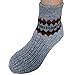 Evelots Warm Snuggle Slippers Warm Vinyl Soles Knit Stretchy Men & Women, Grey