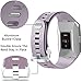 Wepro Fitbit Ionic Watch Band, Bands Replacement Sport Strap Accessory for Fitbit Ionic Smartwatch, Small, Teal, Lavender, White