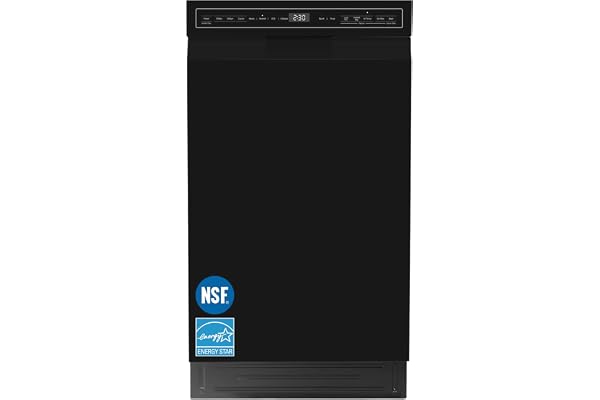 COMFEE' 18 Inch Built-in Dishwasher, Energy Star & NSF Certified Dish Washer with Stainless Steel Tub, 8 Place Settings, 6 Washing Cycles, Heated Dry & Adjustable Top Rack, 52dB Quiet, Black