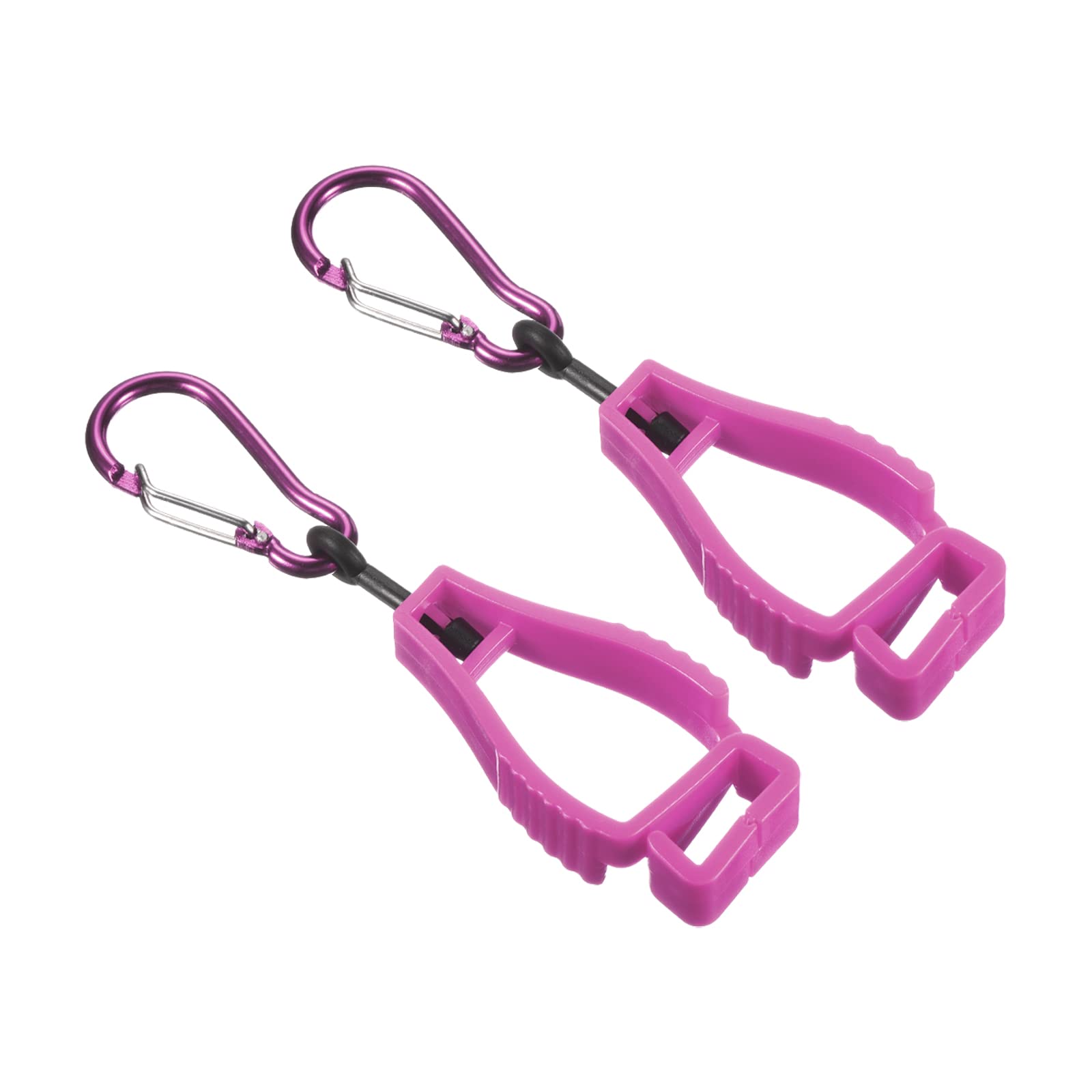PATIKIL Glove Keeper, 2 Pack Gloves Grabber Catcher Prevent Losing Hook Clips Holder Helmet Hanger for Construction Workshop, Pink