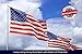 American Flag 3x5’ Embroidered Stars with Sewn Stripes | 210D Oxford Nylon | Quadruple Stitched Fly End | Brass Grommets for Easy Display | Heavy Duty U.S. Flag
