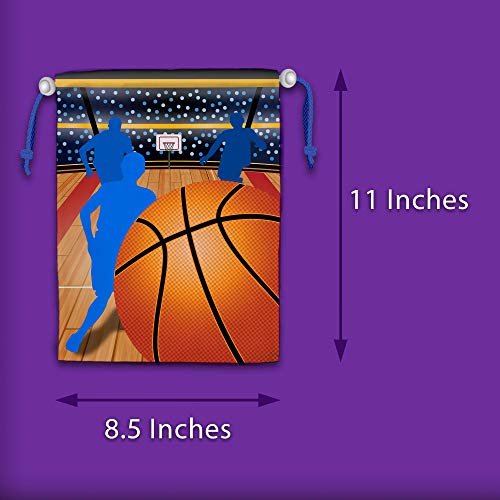 Basketball Star Drawstring Bags Kids Birthday Party Supplies Favor Bags 10 Pack