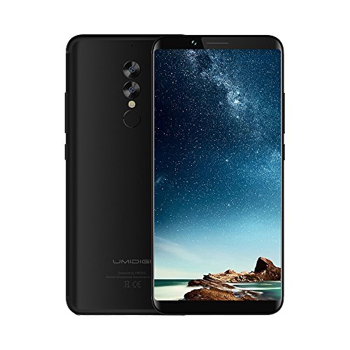 UMIDIGI S2 Lite, 64GB Smartphone libre barato, 6.0 pulgadas HD (pantalla completa 18: 9) 5100mAh- Face ID-1.5GHz Octa Core -4GB RAM + 64GB ROM, 16.0MP + 5.0MP Dual Rear Cameras Type-C?Andriod 7.0--Negro