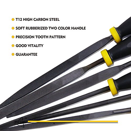 JinFeng Needle File Set(6 PIECE HIGH CARBON STEEL PRECISION)Hand Metal Tools