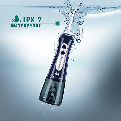 Anbanglin Portable Water Flosser,Professional Cordless Dental Oral Irrigator,IPX7 Waterproof Dental Water Jet with 3 Tips for Home, Travel, Adults, Kids & Braces and Teeth Whitening - Thumbnail 3
