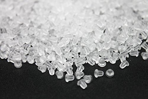 Earring Safety Backs ,1000 Pieces Clear Rubber Bullet Clutch Earring Safety Backs From CHARCHARLENE