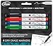 The Board Dudes Ultra Fine Point Dry Erase Markers - Classic Colors, 4 Count (CYJ95)