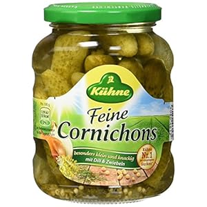 Kühne Feine Cornichons Kräuter, 330g, Abtropfgewicht 190 g