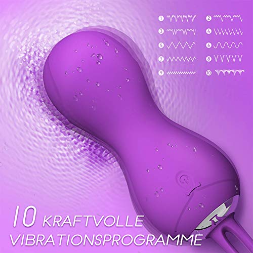 Liebeskugel Vibrationsei Bullet Vibratoren für sie Klitoris und G-Punkt Vibrator mit 10 Vibrationsmodi, Vibro-Ei mit kabellose Fernbedienung, Vibrationseier Erotik Sexspielzeug für Frauen und Paare