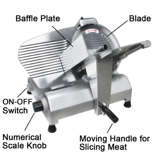 Professional Food Slicer: Electric Butcher Equipment with 12 Inch Blade