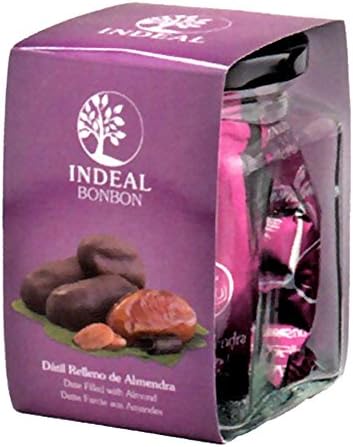 5 Dates with Almonds Covered with Dark Chocolate - 60 Gr