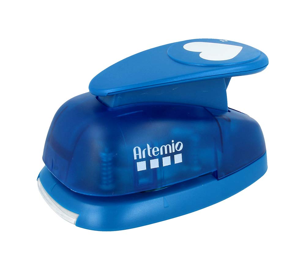 Artemio VIHCP307 Giant Heart Lever Punch, Blue, 13x8 cm