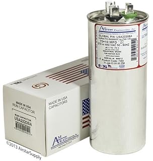 USA Made Replacement - 70 + 10 uf/Mfd Round Dual Universal Run Capacitor Replacement Amrad USA2220BA Replacement - Used for 370 or 440 VAC