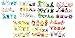 Moddan Pokemon Mini Figures Pikachu Toys Topper, 24-Piece