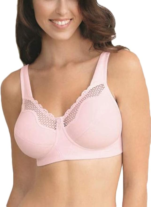 Bestform Cotton Comfort Support Soft Cup Bra (40DD, pink) Amazon.co.uk