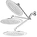 AquaSpa 9-inch Round Rain Shower Head (180 degrees Adjustable) PLUS HotelSpa 11 Inch Solid Brass Height/Angle Adjustable Extension Arm