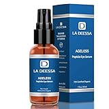 La Deessa Powerful Peptide Eye Serum, Organic Anti Aging Eye and Face Skin Care. Restore Skin's Structural Integrity, Increase Collagen Thicken Skin, Improve Elasticity & Reduce Fine Lines & Sagging.