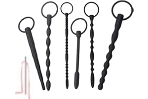 Men's Flexible Hollow Fitness Rod Black Lightweight Urethral Probe 6 Types of Workout Accessories-cahlM34 (6PCS)