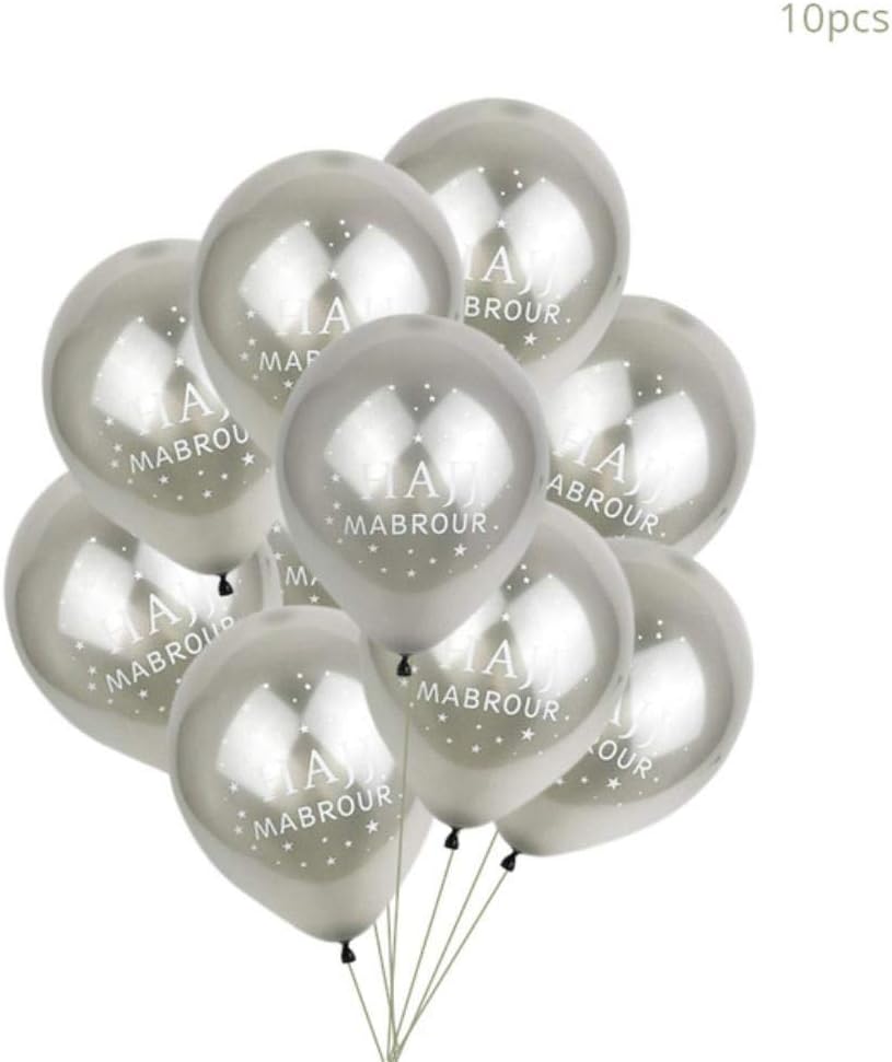 Paper Decoration Ramadan Decoration Party Supplies Paper Plate Cup Banner Balloons for Ramadan Mubarak Eid Party Decor Muslim Favor,10Pcs Balloon