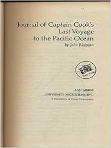 Journal Of Captain Cook S Last Voyage To The Pacific Ocean