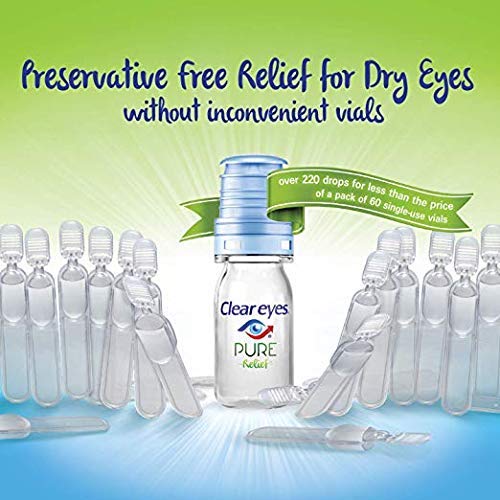 Clear Eyes Pure Relief Preservative Free Eye Drops MultiSymptom