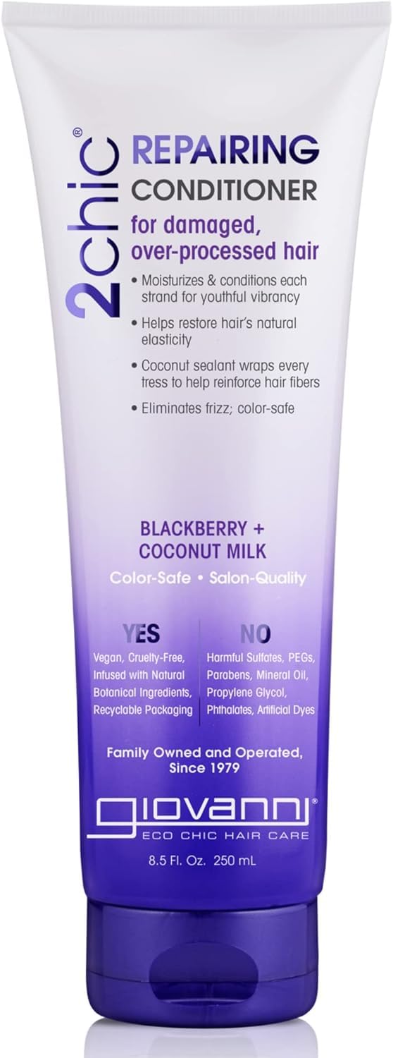 Giovanni - 2Chic Repairing Conditioner 250ml - Moisturizes and Conditions - Blackberry + Coconut Milk