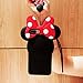 for iPhone 7 Plus/iPhone 8 Plus Case with Removable Neck Strap Disney Minnie Mouse Polka Dot Bow Soft Silicone Material Lovely Cute 3D Cartoon Design for Teen Girls Kids Women